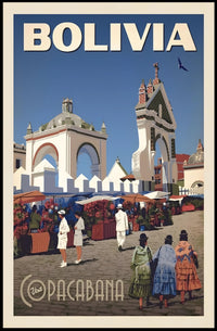 Visit Copacabana Vintage Travel Poster PosterGoat