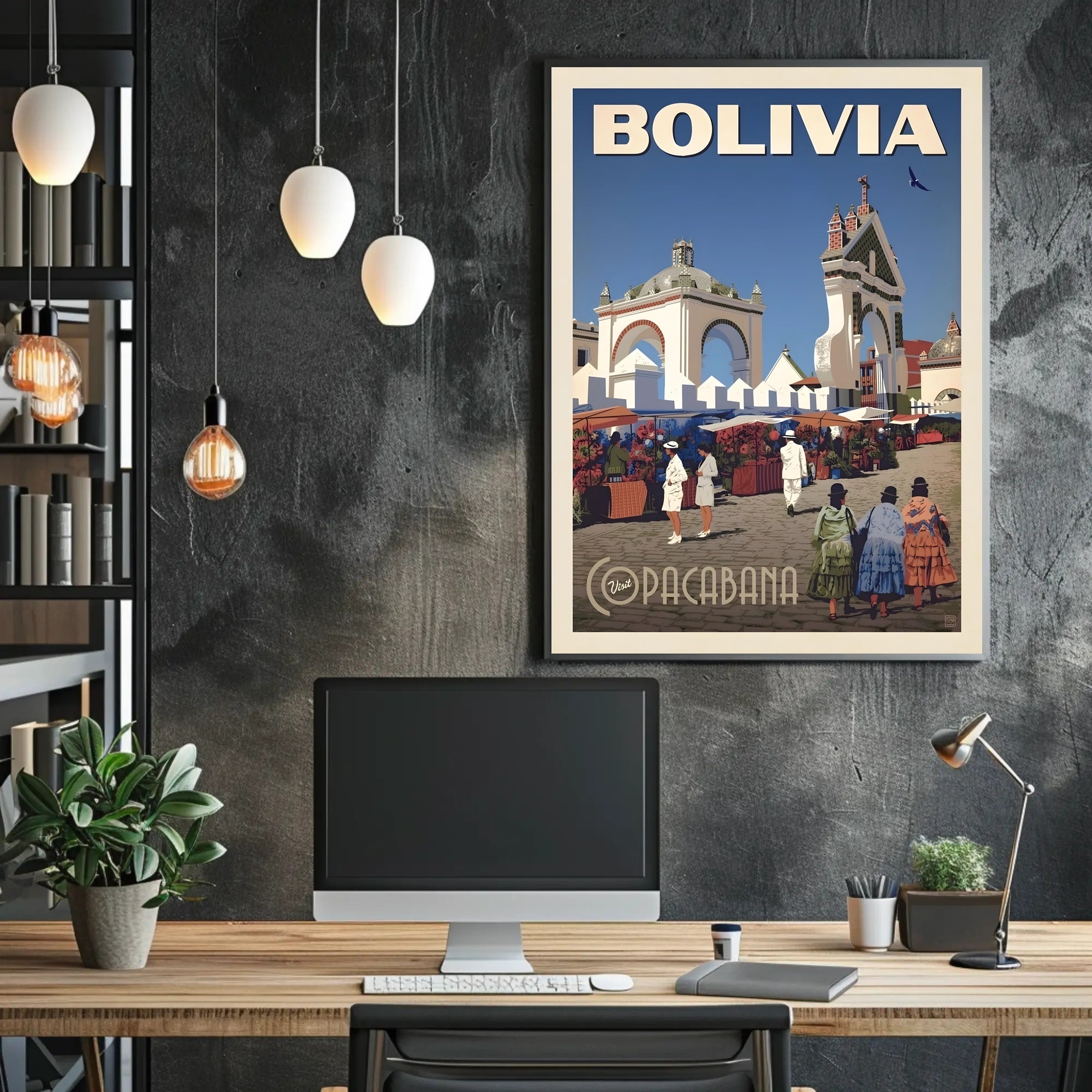 Visit Copacabana Vintage Travel Poster PosterGoat