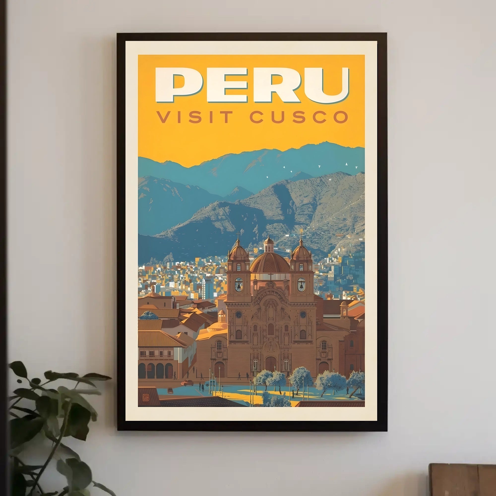 Visit Cusco Peru Vintage Travel Poster PosterGoat