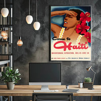 Visit Haiti for Bicentennial Exposition Vintage Travel Poster PosterGoat