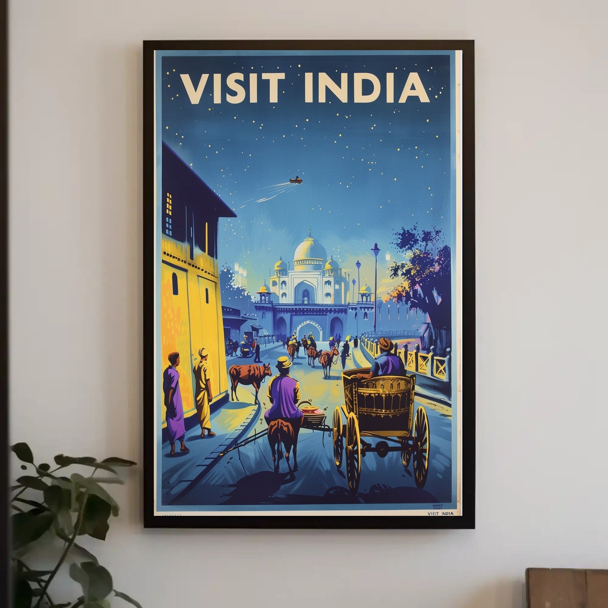 Visit India: Vintage Travel Art Deco Poster PosterGoat