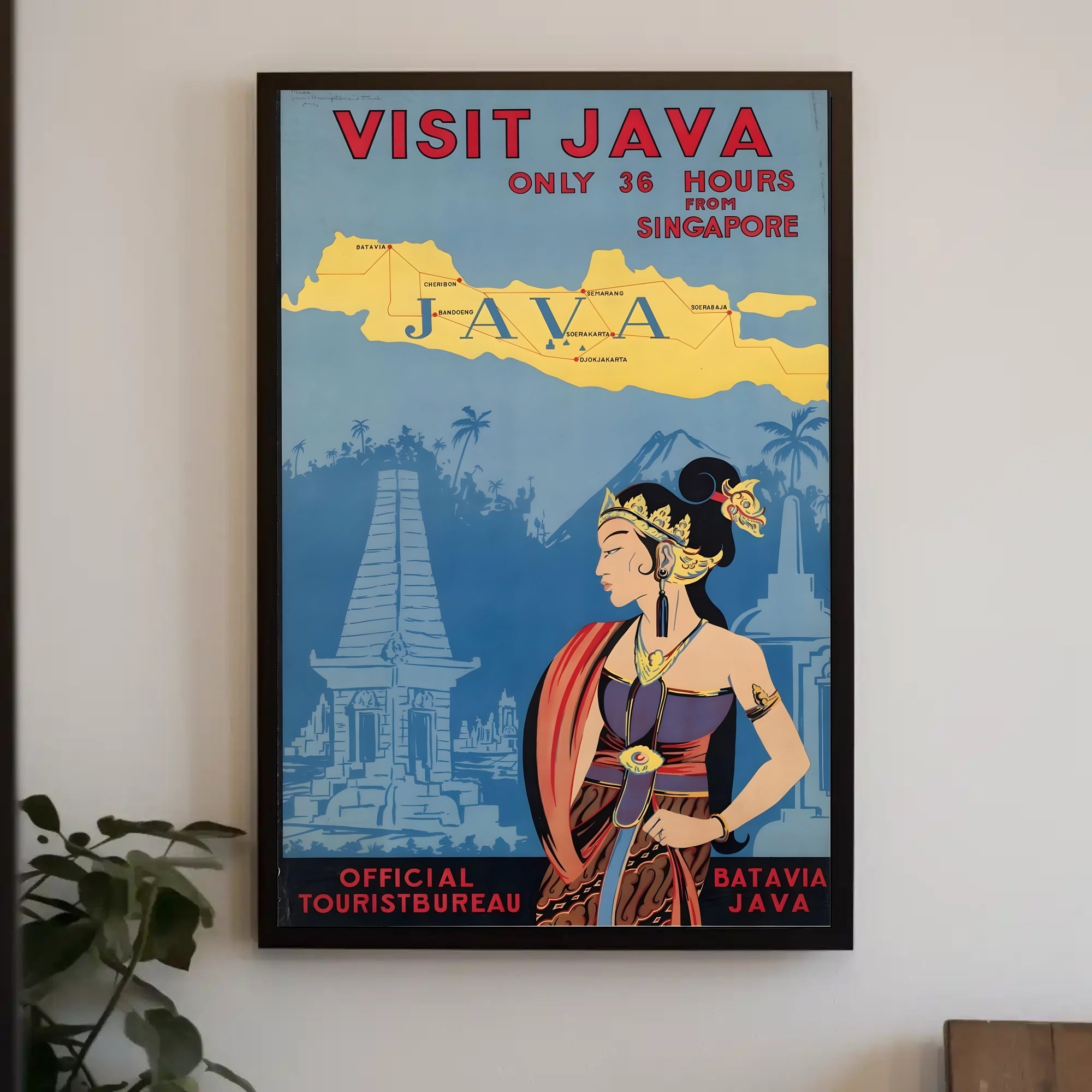 Visit Java Vintage Travel Poster PosterGoat