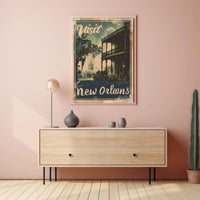Visit New Orleans Vintage Travel Poster PosterGoat