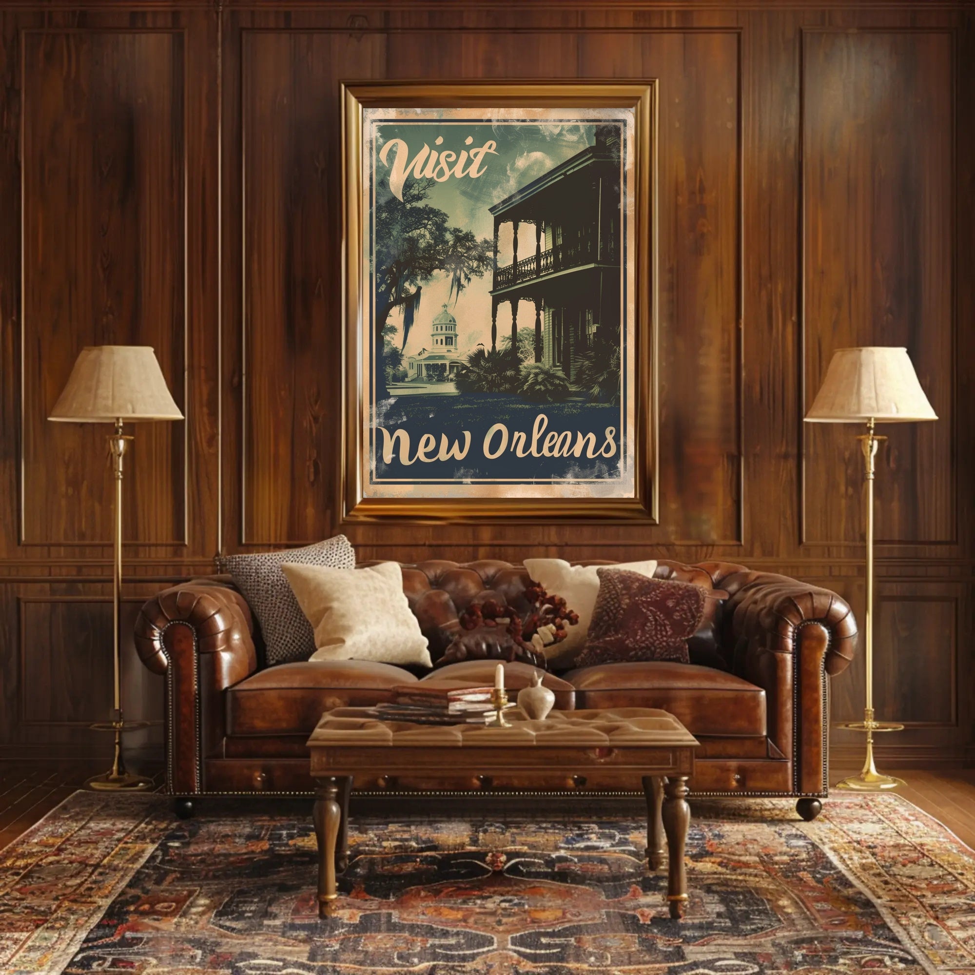 Visit New Orleans Vintage Travel Poster PosterGoat