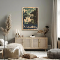 Visit New Orleans Vintage Travel Poster PosterGoat
