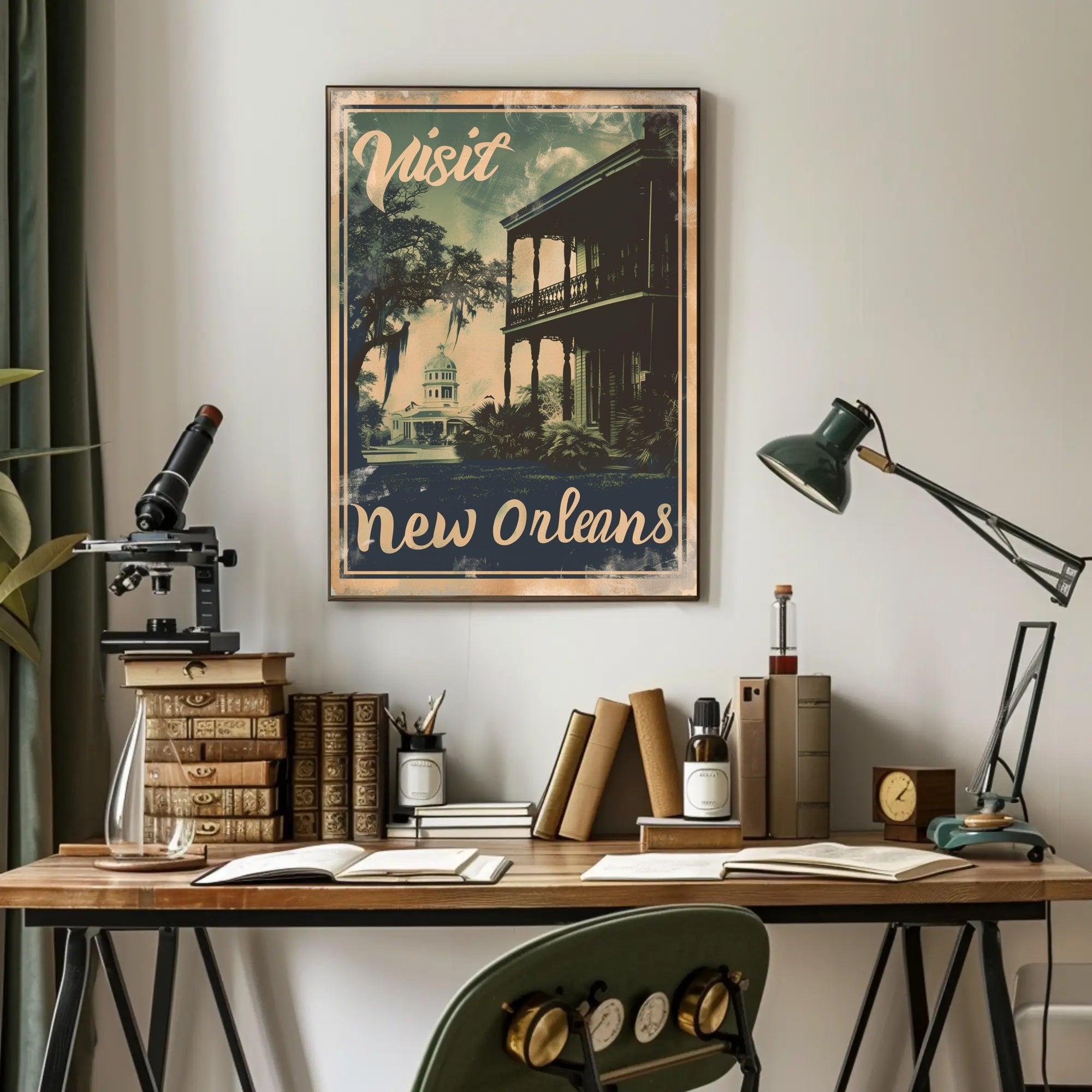Visit New Orleans Vintage Travel Poster PosterGoat