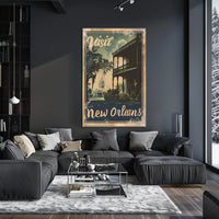 Visit New Orleans Vintage Travel Poster PosterGoat