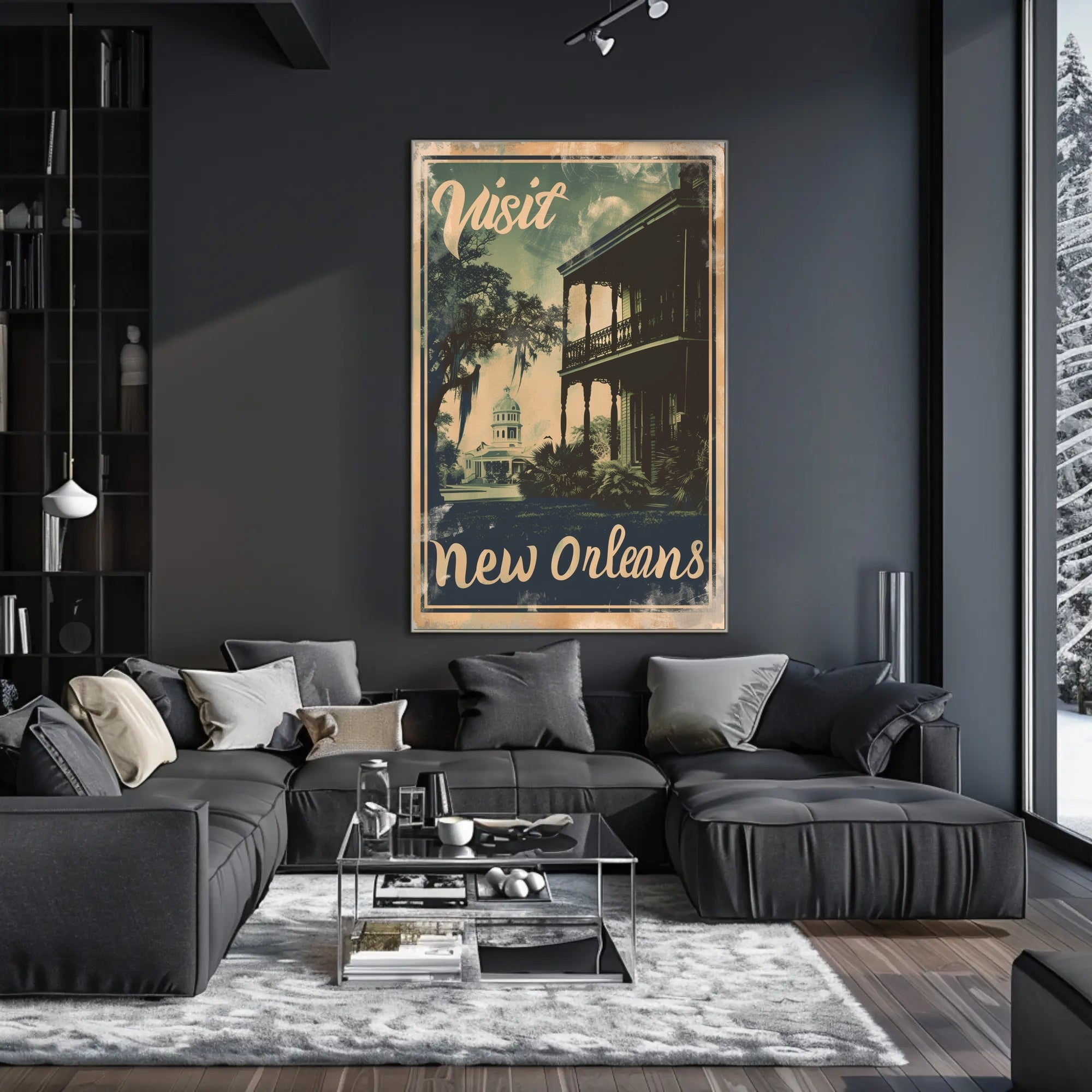 Visit New Orleans Vintage Travel Poster PosterGoat