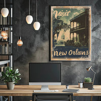 Visit New Orleans Vintage Travel Poster PosterGoat