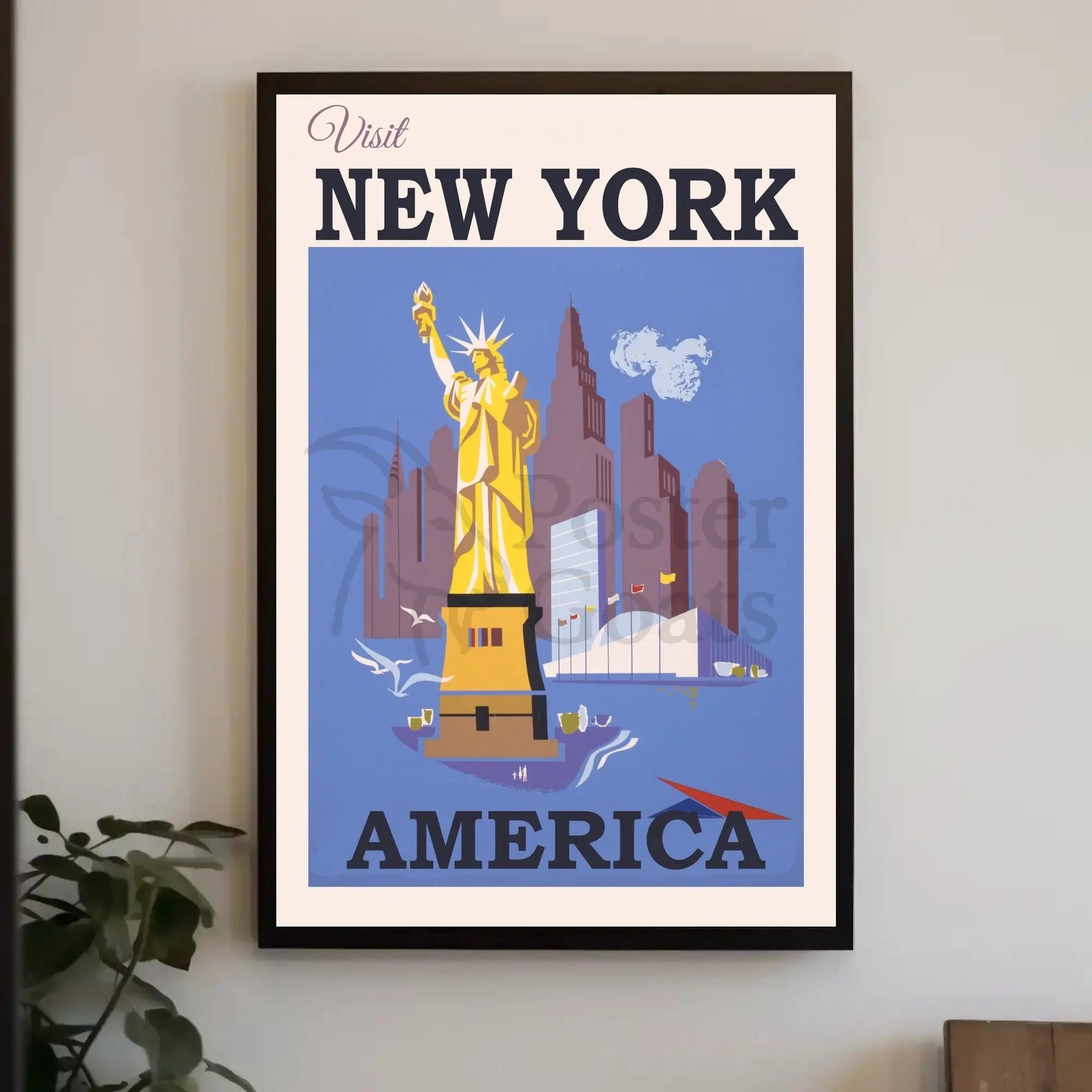 Visit New York City: Vintage Travel Poster PosterGoat