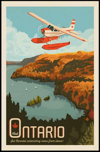 Visit Ontario Aerial Adventure Travel Poster PosterGoat