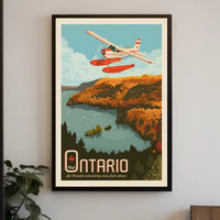 Visit Ontario Aerial Adventure Travel Poster PosterGoat