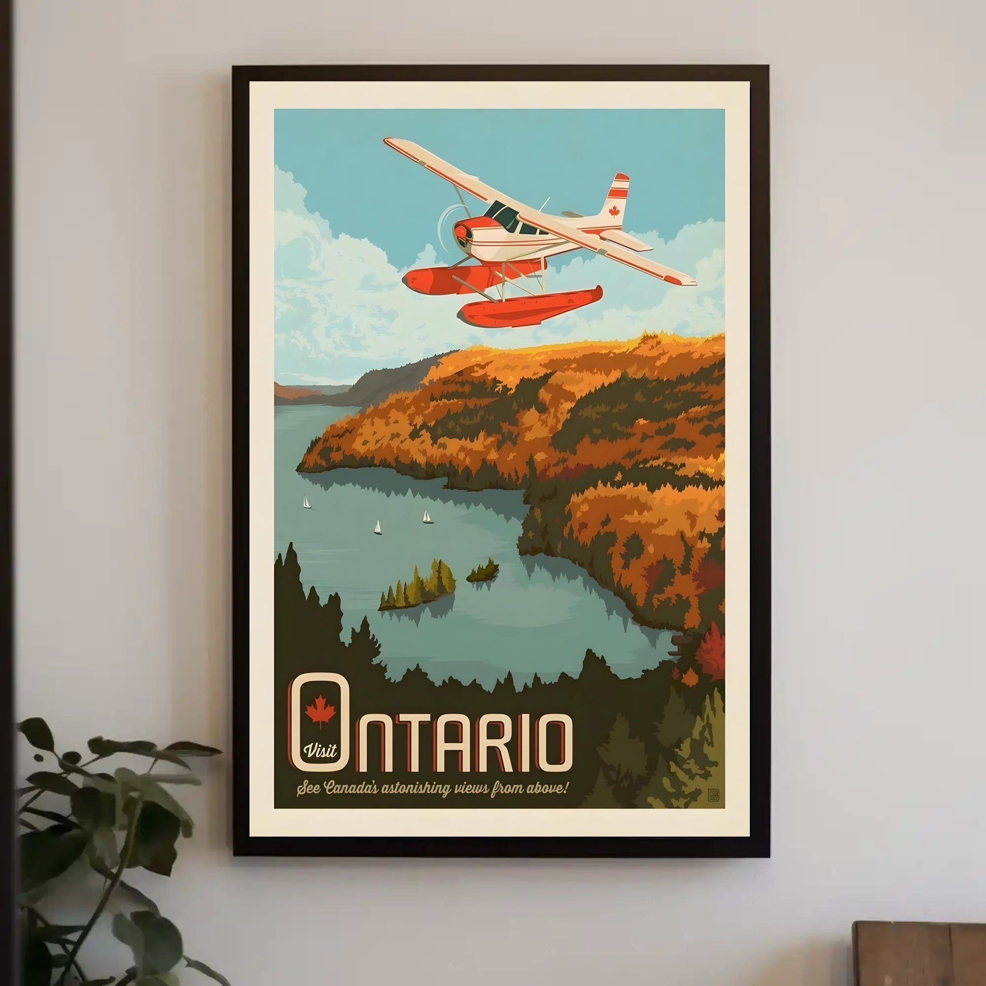 Visit Ontario Aerial Adventure Travel Poster PosterGoat