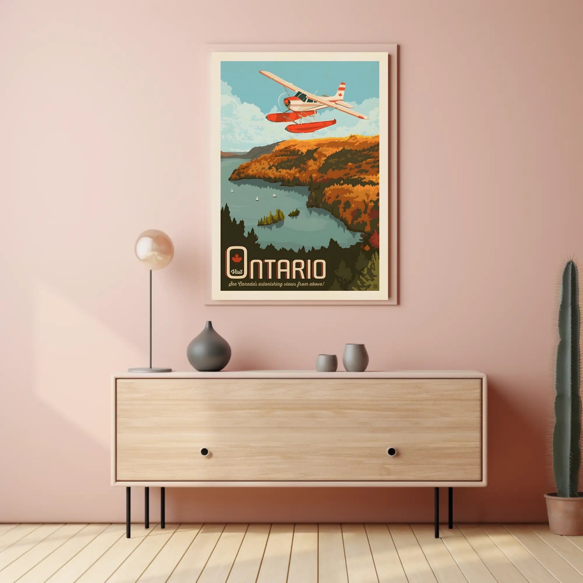 Visit Ontario Aerial Adventure Travel Poster PosterGoat