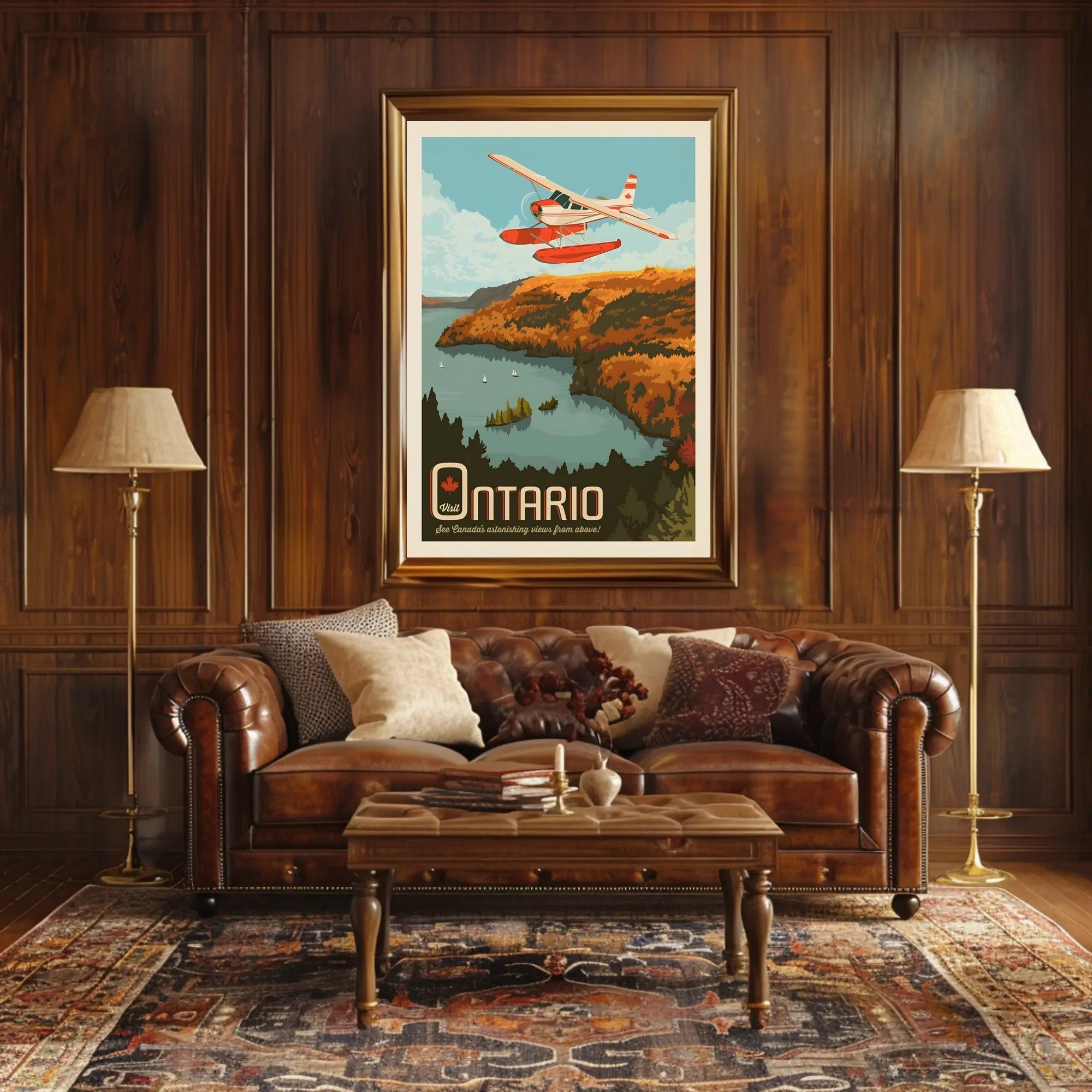 Visit Ontario Aerial Adventure Travel Poster PosterGoat