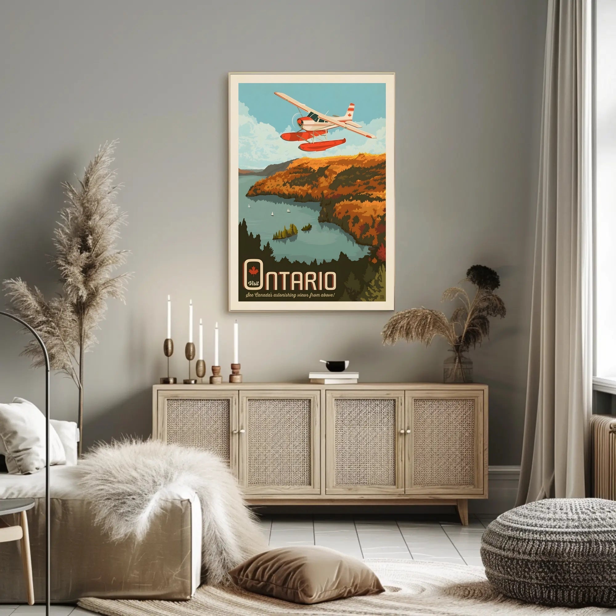 Visit Ontario Aerial Adventure Travel Poster PosterGoat