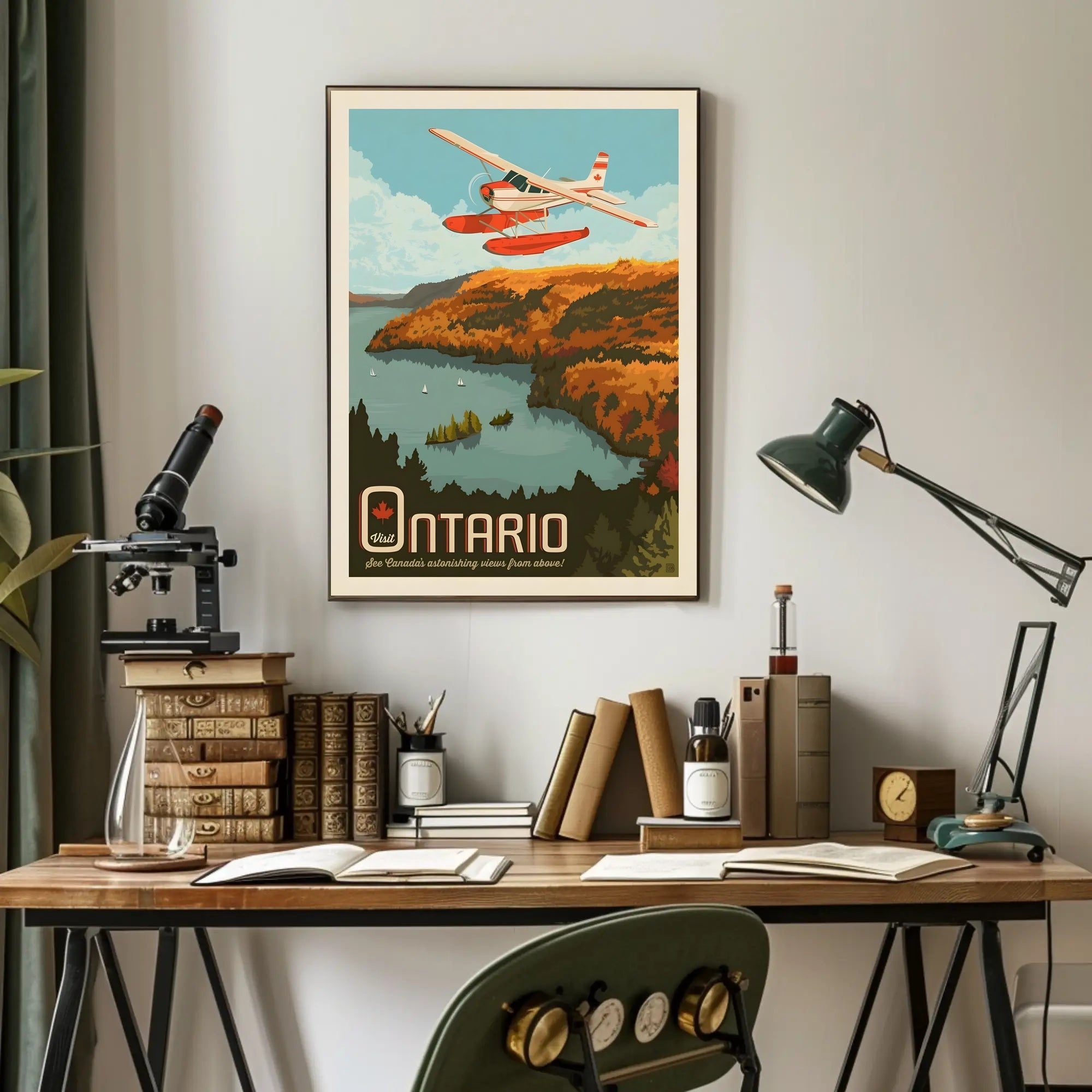 Visit Ontario Aerial Adventure Travel Poster PosterGoat