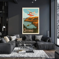 Visit Ontario Aerial Adventure Travel Poster PosterGoat