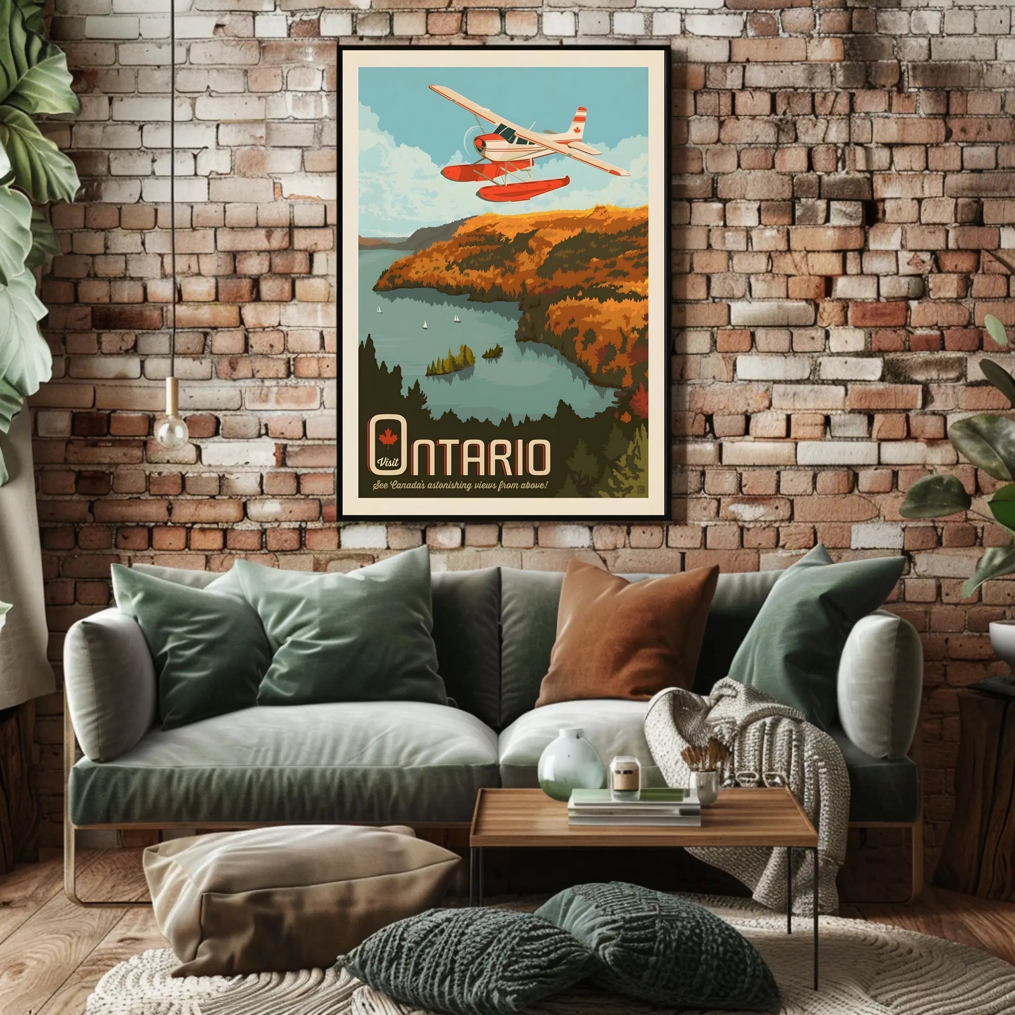 Visit Ontario Aerial Adventure Travel Poster PosterGoat
