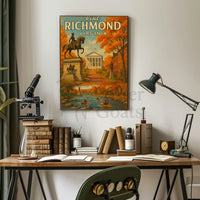Visit Richmond Virginia Vintage Travel Poster PosterGoat