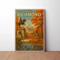 Visit Richmond Virginia Vintage Travel Poster PosterGoat