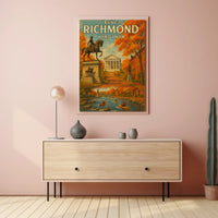 Visit Richmond Virginia Vintage Travel Poster PosterGoat