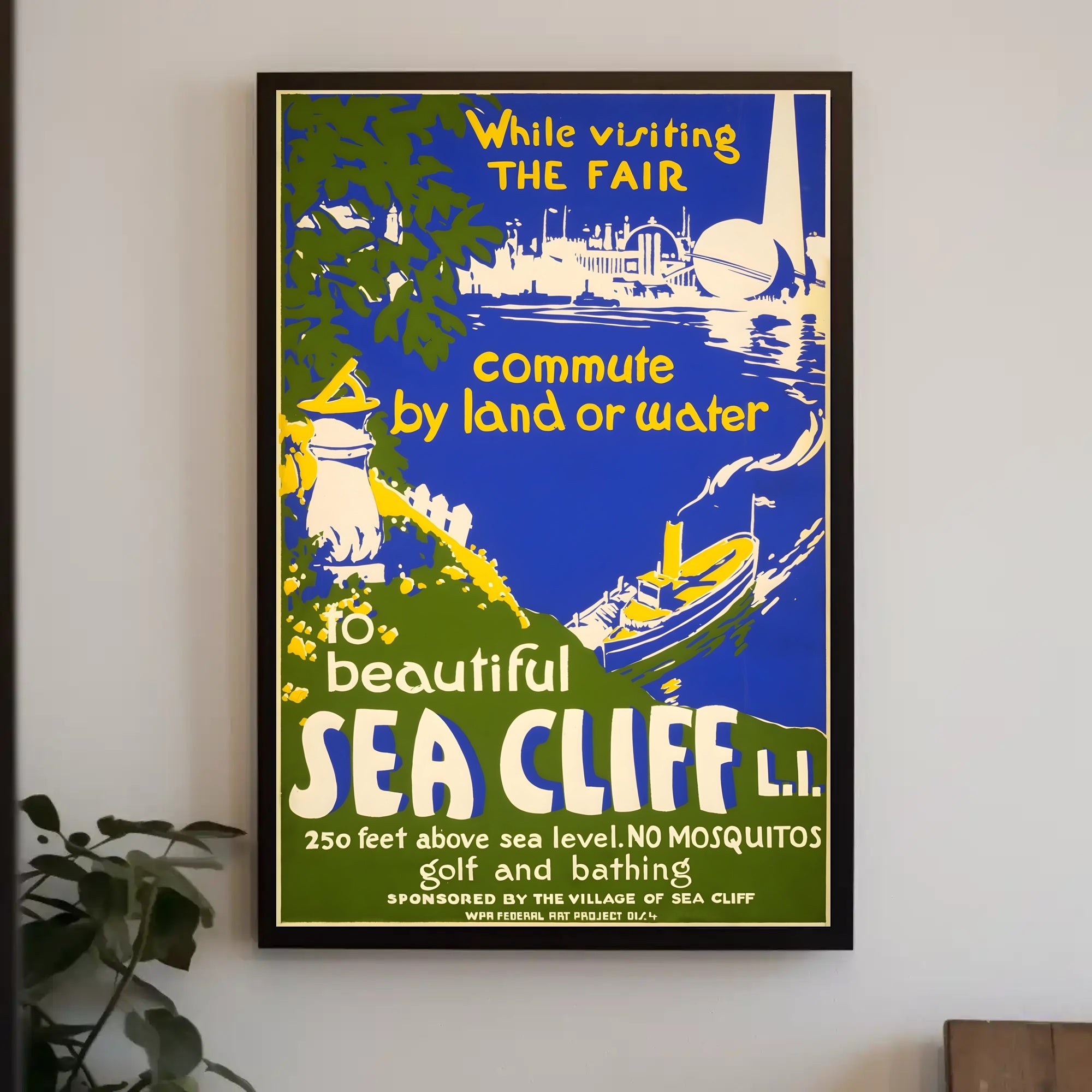 Visit Scenic Sea Cliff: Vintage Long Island Travel Poster PosterGoat