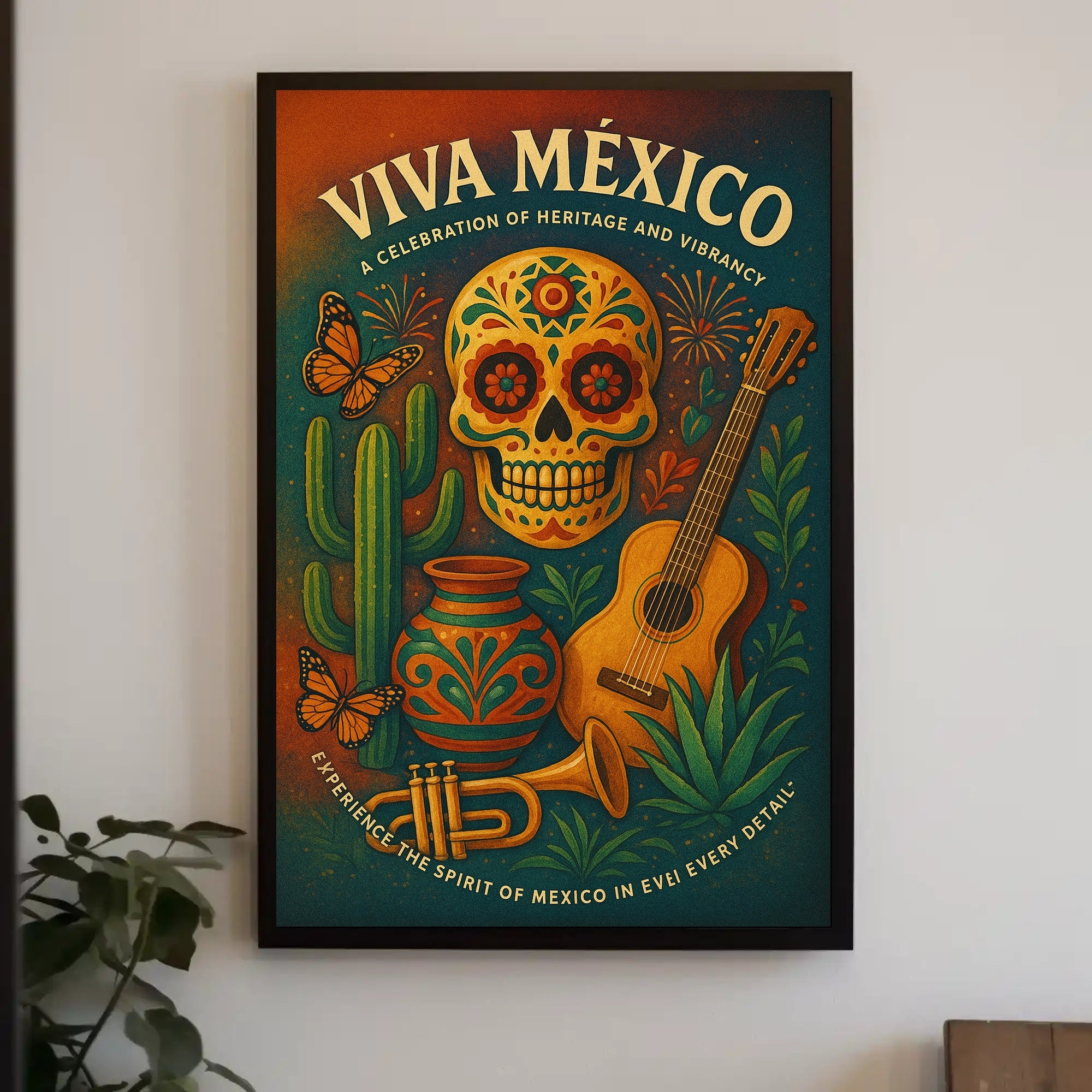 Viva MΓ©xico A Celebration of Heritage and Vibrancy Poster PosterGoat