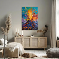 Volcanic Eruption Art: Abstract or Artistic Poster PosterGoat