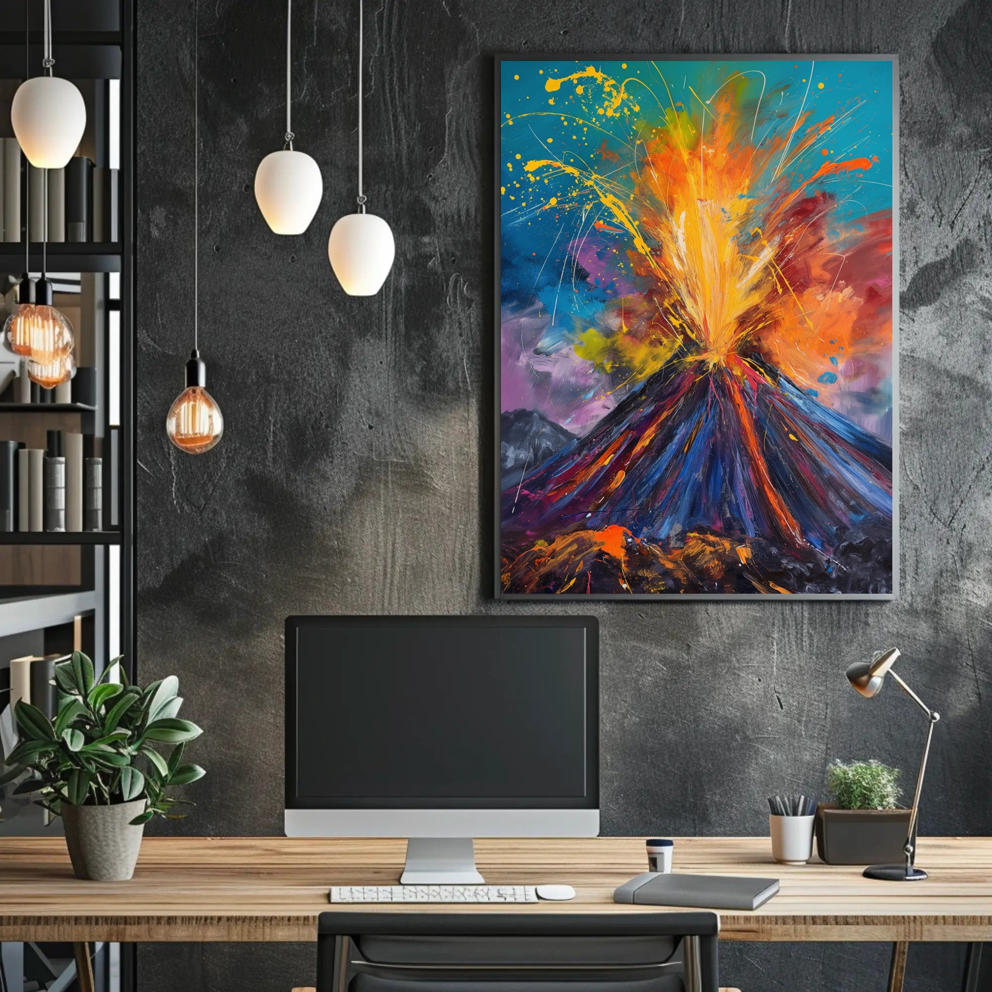 Volcanic Eruption Art: Abstract or Artistic Poster PosterGoat