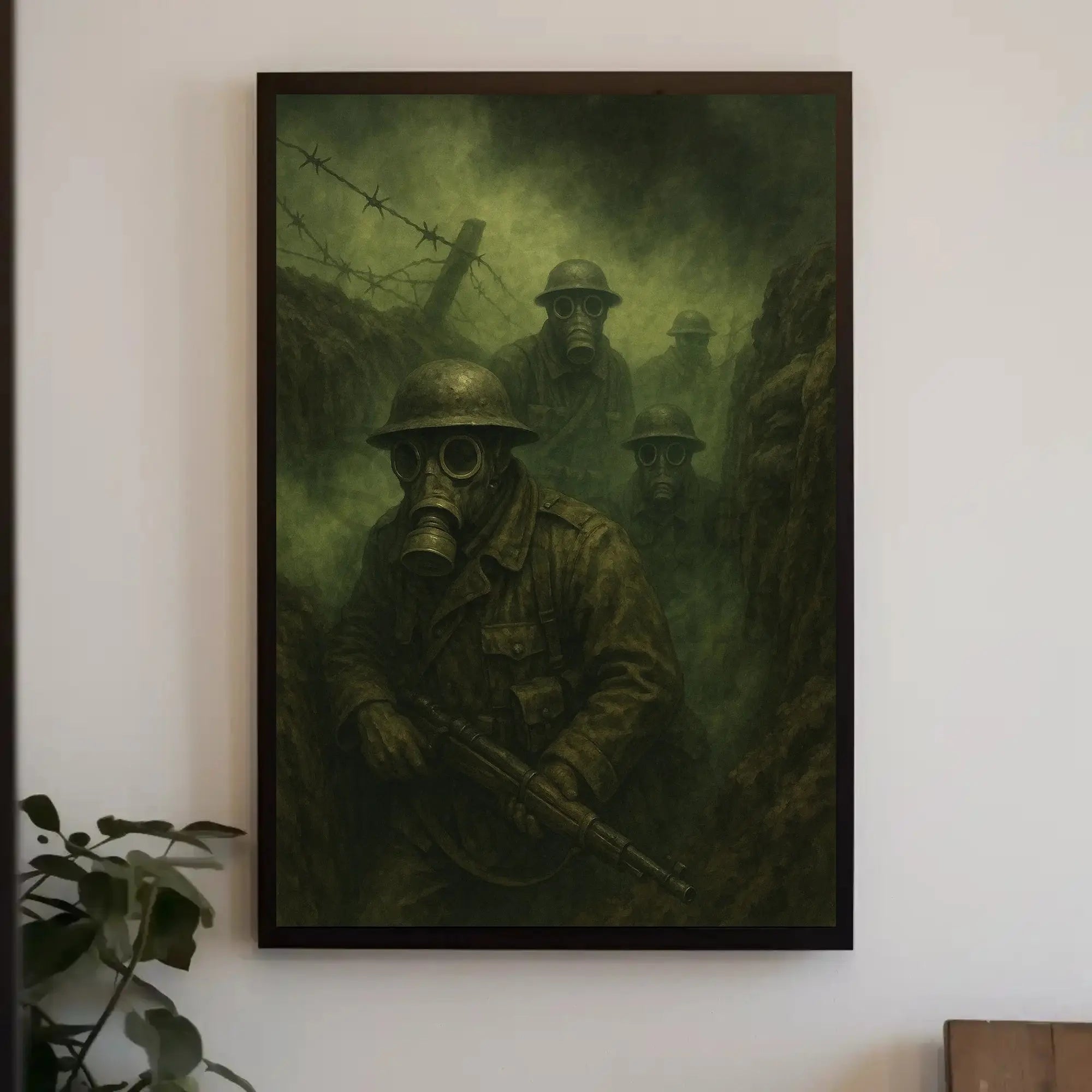 WWI Soldiers in Trench Warfare Historical Poster PosterGoat