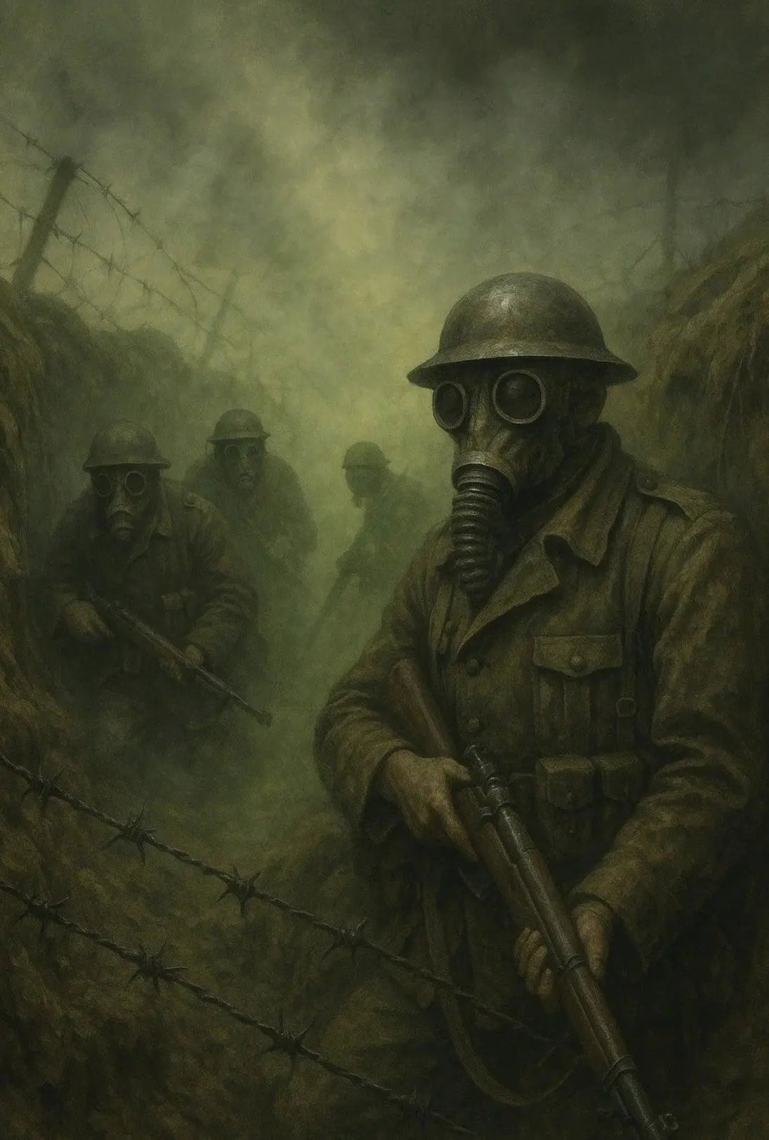 WWI Trench Warfare Realistic Artistic Military Recruitment Poster PosterGoat