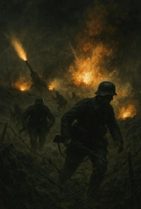 WWII Battlefield Art Poster for Historical Enthusiasts PosterGoat