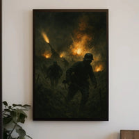 WWII Battlefield Art Poster for Historical Enthusiasts PosterGoat