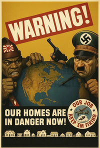 WWII Era Axis Powers Threat Propaganda Poster PosterGoat