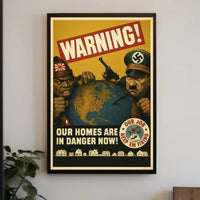 WWII Era Axis Powers Threat Propaganda Poster PosterGoat