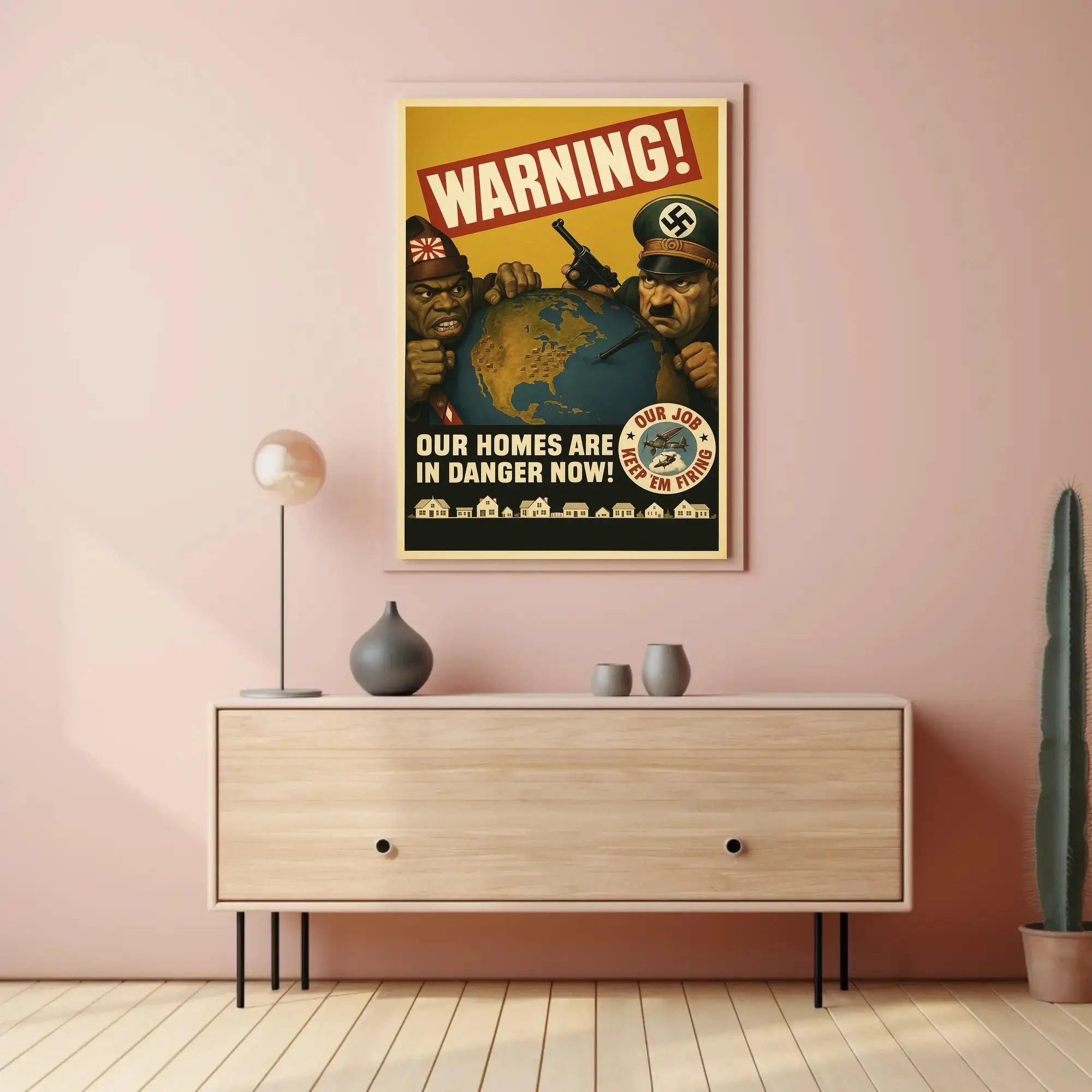 WWII Era Axis Powers Threat Propaganda Poster PosterGoat