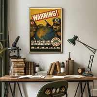 WWII Era Axis Powers Threat Propaganda Poster PosterGoat
