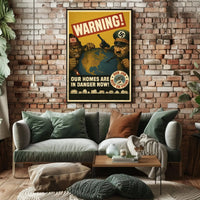 WWII Era Axis Powers Threat Propaganda Poster PosterGoat