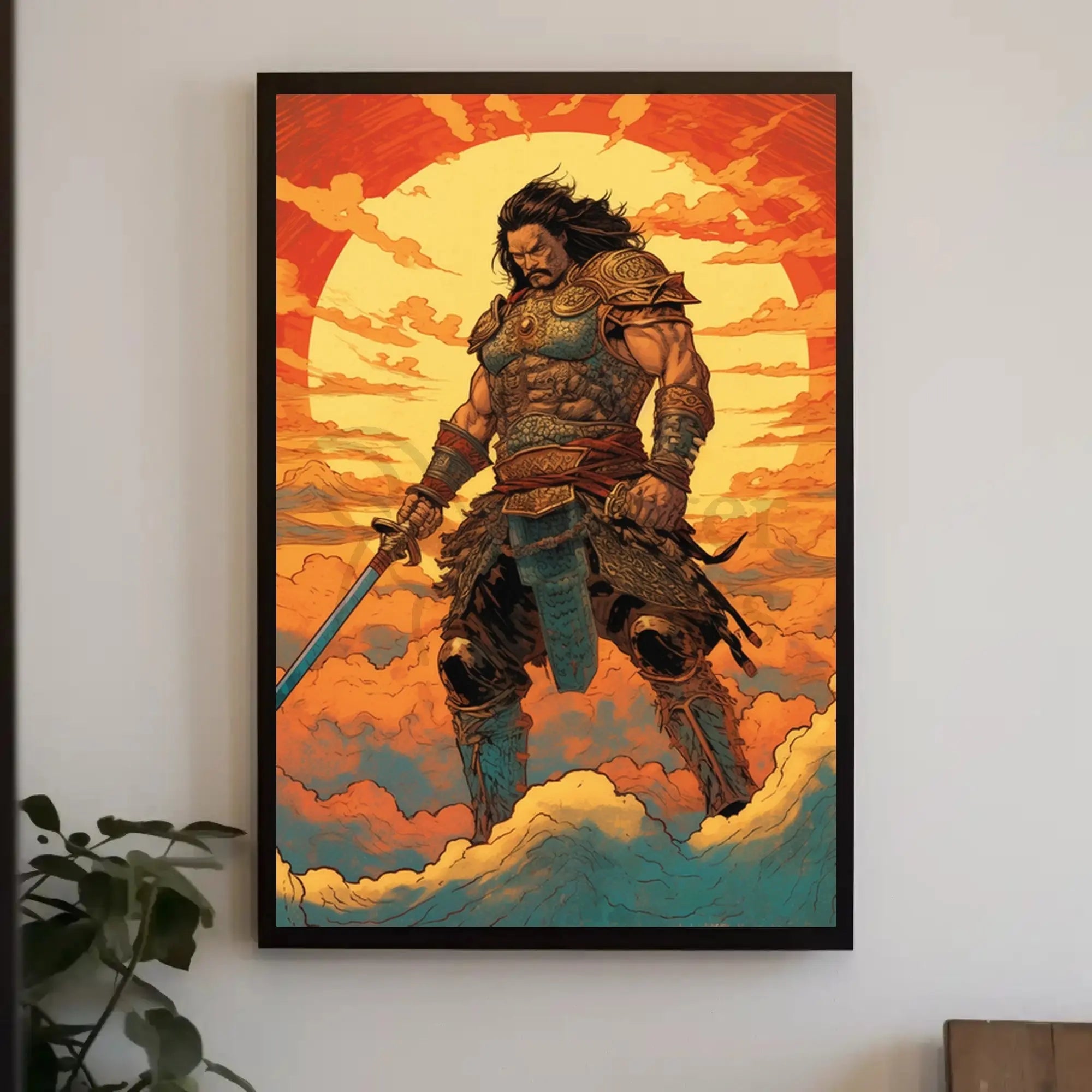 Warrior of the Sun Fantasy Art Poster PosterGoat