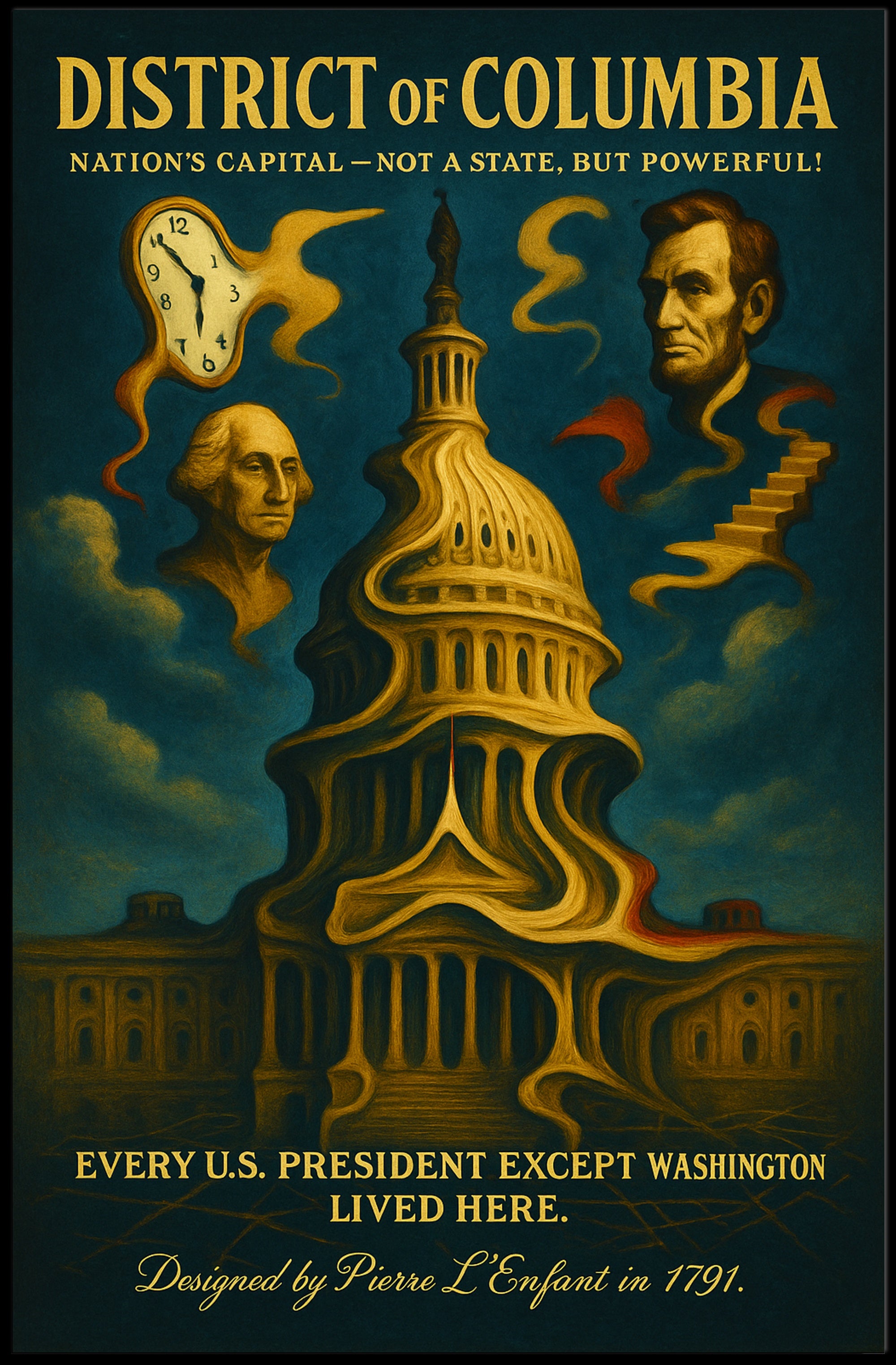 Washington And Lincoln Symbols Of The Poster PosterGoat