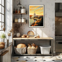 Washington D.C. Autumn Capitol Travel Poster PosterGoat