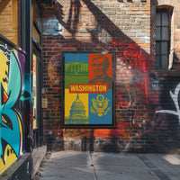 Washington D.C. Vintage Pop Art Political Poster PosterGoat