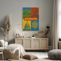 Washington D.C. Vintage Pop Art Political Poster PosterGoat