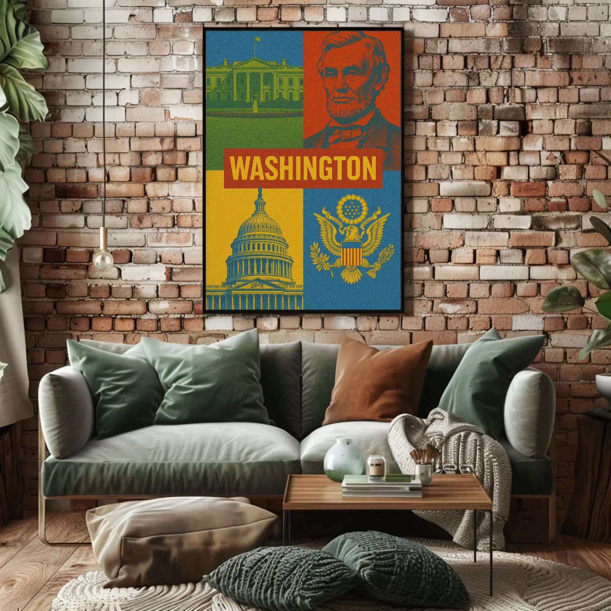 Washington D.C. Vintage Pop Art Political Poster PosterGoat