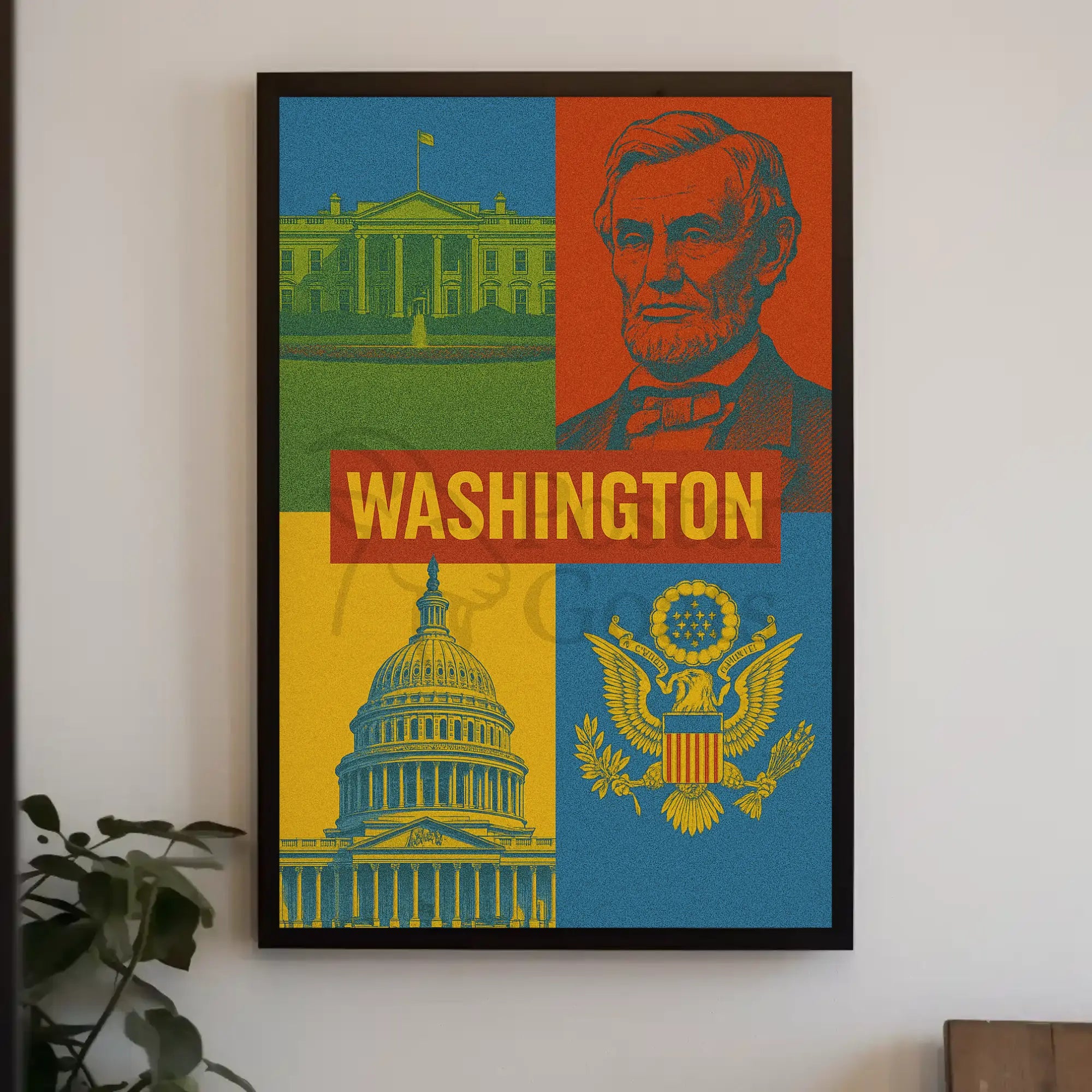 Washington D.C. Vintage Pop Art Political Poster PosterGoat