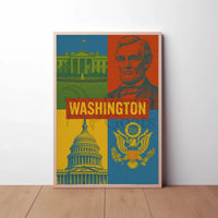 Washington D.C. Vintage Pop Art Political Poster PosterGoat