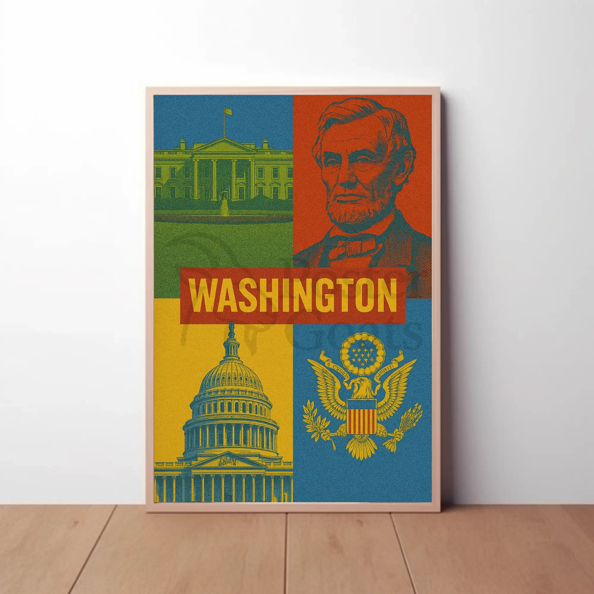 Washington D.C. Vintage Pop Art Political Poster PosterGoat