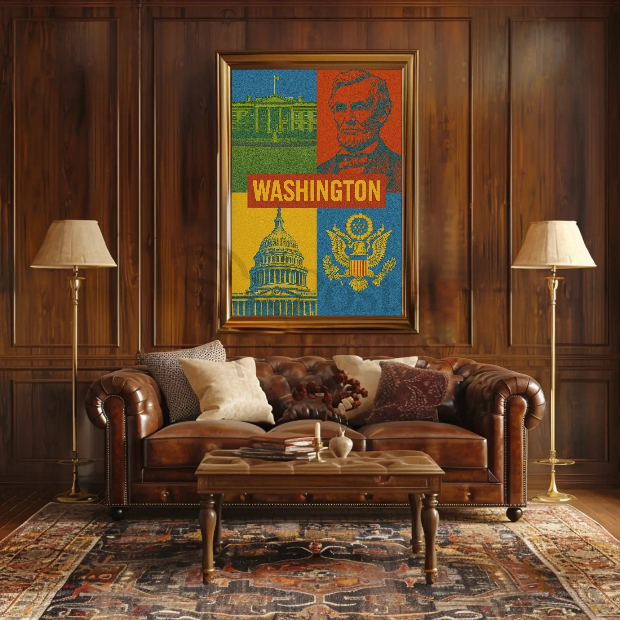 Washington D.C. Vintage Pop Art Political Poster PosterGoat