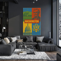 Washington D.C. Vintage Pop Art Political Poster PosterGoat